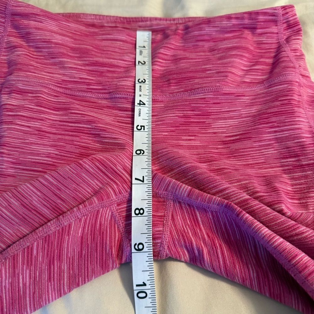 Athleta Women Size S Tall Energy Chaturanga Legging Cropped Capri Pink Space Dye - Picture 8 of 9